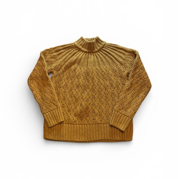 Madewell Sweaters - Madewell Cozy Cable Knit Sweater in Mustard